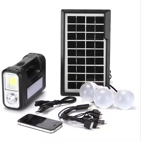 4500mAh Battery Solar Powered Lighting System Solar Emergency Lighting System