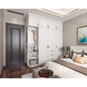 European Style Walk-in Bedroom Wardrobe Closet with Modern Design and Contempora