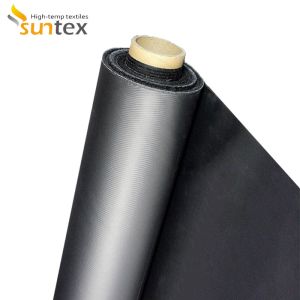 Black Neoprene Coated Glass Cloth For Flexible Connector