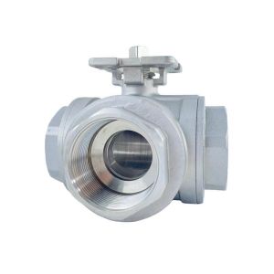 304/316 Stainless Steel Three-Way High Platform/Gland Type Valve for Chemical