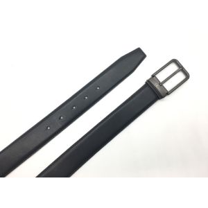 Classic Black 1-3/8 Inch Mens Leather Dress Belt