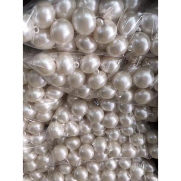 without hole round pearl ABS pearl button with nail for garment accessories