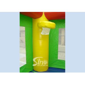 Bright Colored Small Inflatable Bouncy Castles With Slide for Children