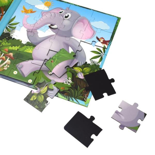 Children Preschool Books Foldable Puzzle Game Books With Magnetic Stickers
