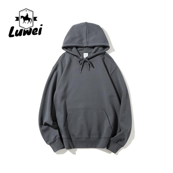 Embroidered Blank Felpa 80% Cotton 280g Sweatshirts Fitted Heavy Men Pullover Jumper Hoodies Cotton