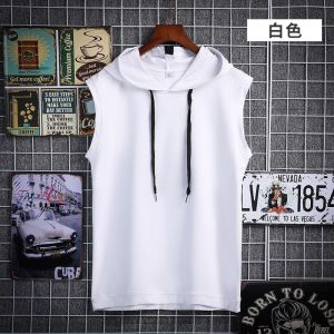 Breathable Red Sleeveless Hoodie