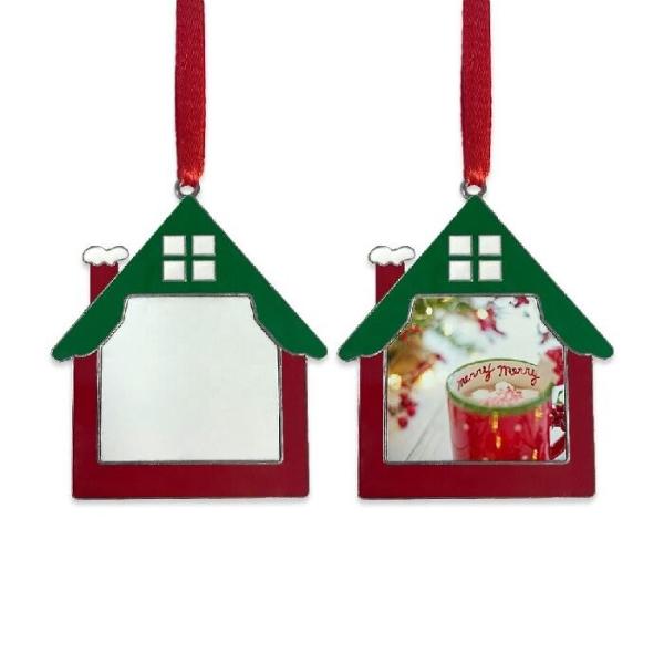 Customized Blank Sublimation Metal Christmas Ornaments DIY Christmas Gifts