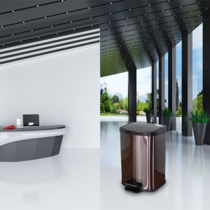 Smudge Proof 2.38 Gallon Pedal Garbage Bin