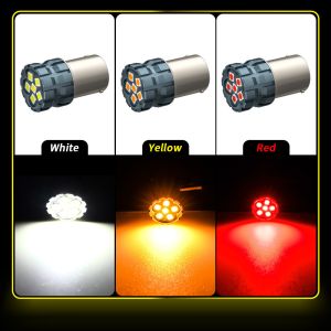 100% Canbus Bau15S Ba15S T25 1156 LED Bulb 900Lm 3030 Chips 6LED 12V Brake Turn