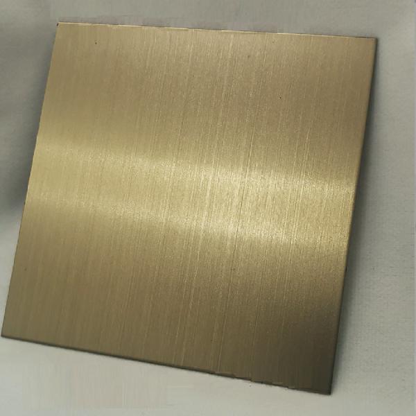 J2 NO.4 Stainless Steel Sheet Rose Gold Black Plating Four Feet 0.45mm Thk