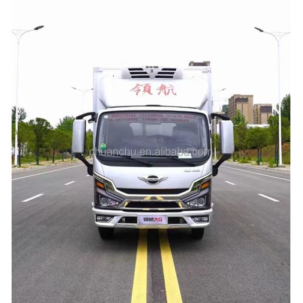 Diesel Refrigerated Box Truck 172HP Gasoline Fuel Type Frozen Food Delivery Vehicles