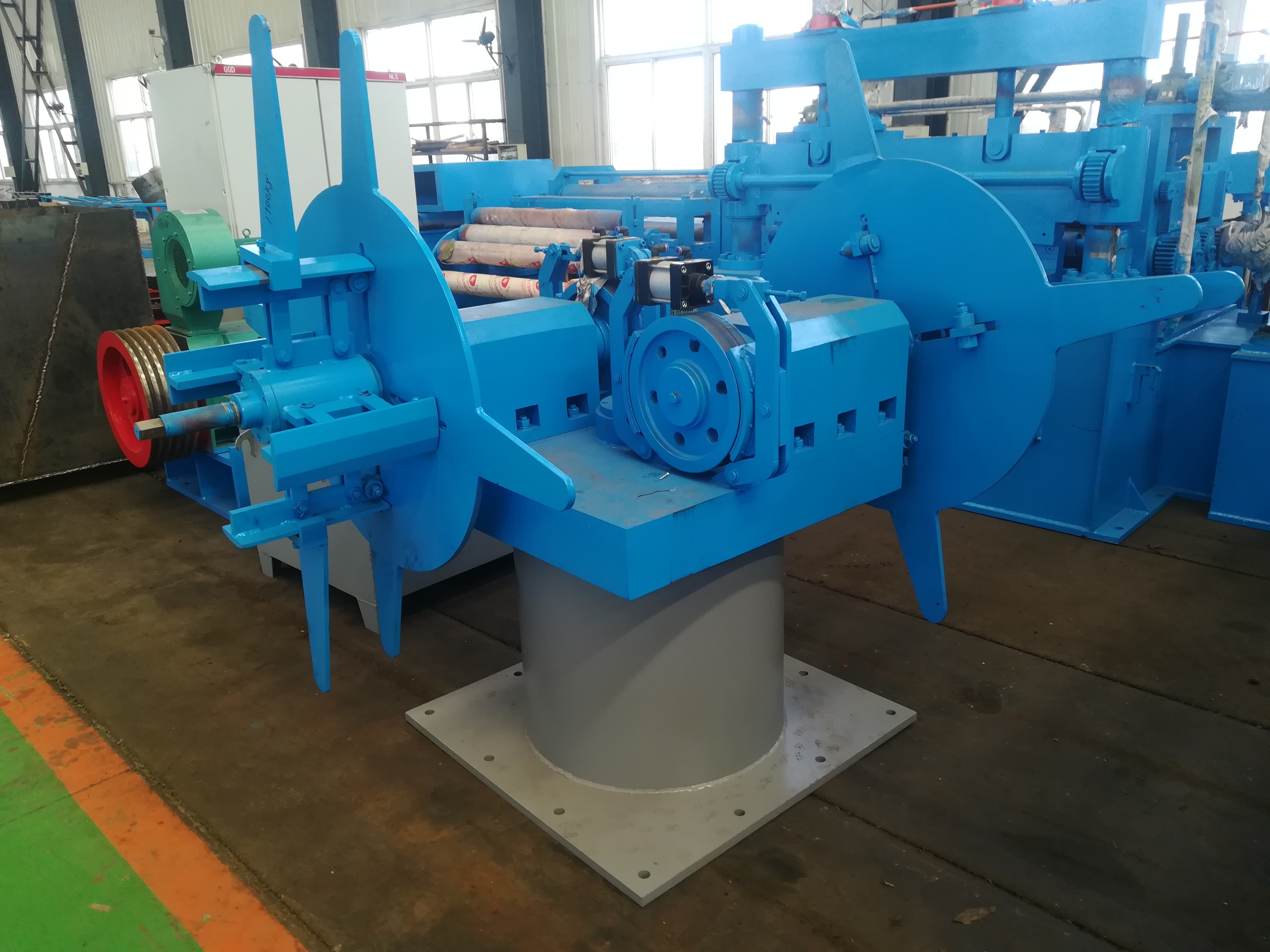 25 Tons Single Drum Uncoiler Machine Hydraulic Expansion And Contraction
