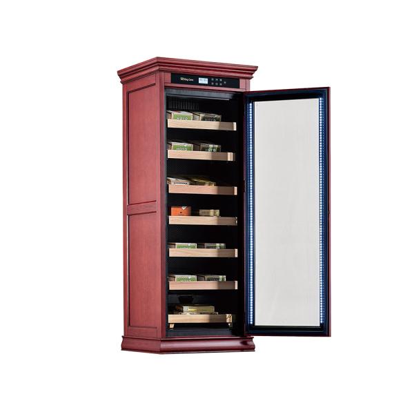 Luxurious Natural Wood Humidor Cabinet Electric Cigar Cooler Wiht LED Lgiht
