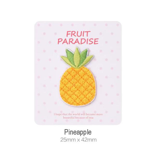 Buy Custom Joy Pineapple Patches Eco-Friendly Iron-On Decor with Uplifting Messages at wholesale prices