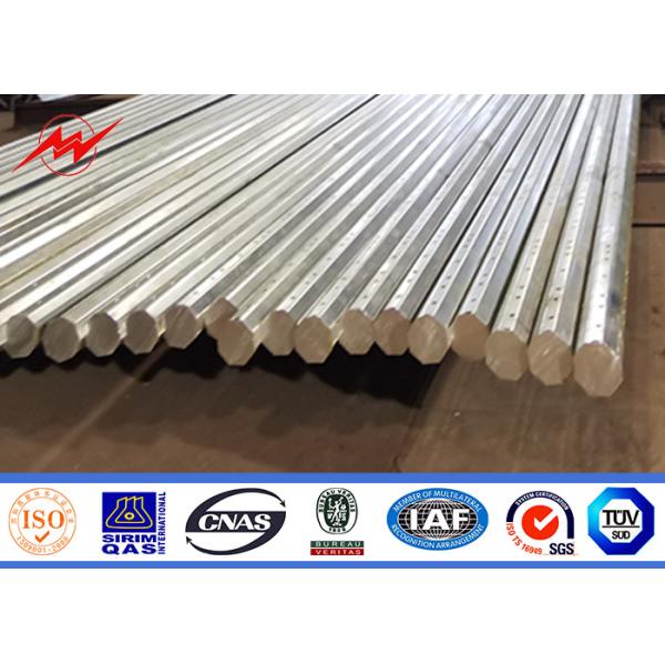 Buy 11.8m 5mm Thickness Steel Transmission Poles Hot Dip Galvanized at wholesale prices