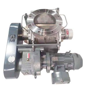 Pneumatic Rotary Airlocks Valve Vane Feeder For Spring Return Actuator