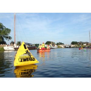 PVC Triangle Inflatable Marker Buoy / Swimming Buoy Markers For Sea