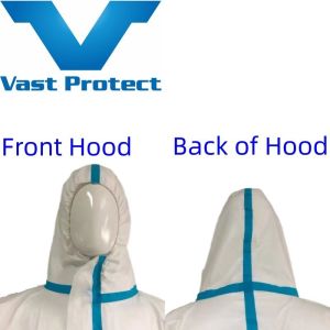 White Breathable Disposable Microporous Coverall with Customized Request and