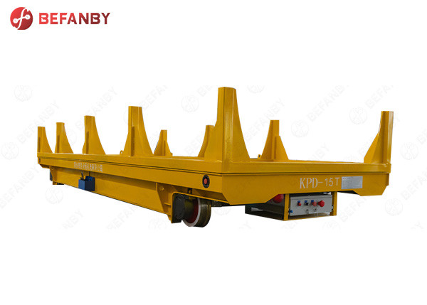 Integrated Flat Decking 2T Rail Transfer Cart For Workshop Handler