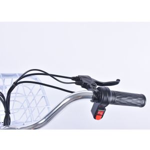 Collapsible Lightweight Electric Road Bike 6gears With Front Basket