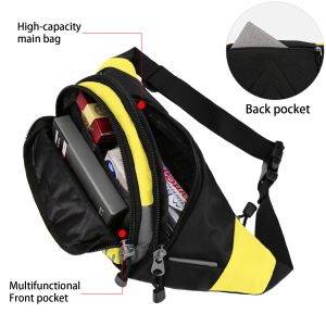 MingLu Nylon Sports Waterproof Waist Bag Running Waist Pack Wear Resistance