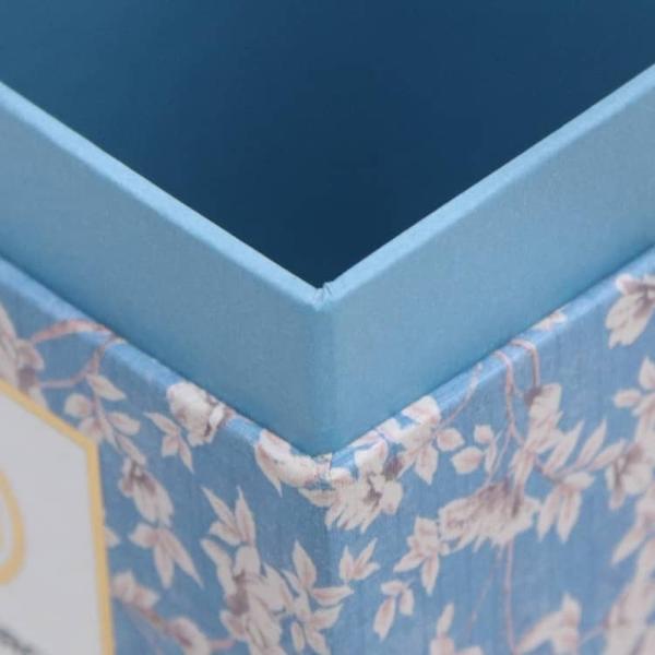 Two Piece Rigid Paper Gift Box Full Printing 9*9*12cm With Card Holder