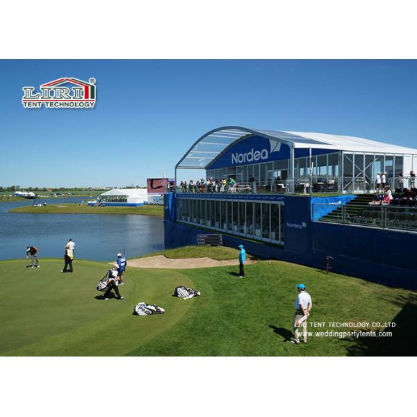 800 People Withe/ Blue Double Decker Tents with Aluminum Frame For High-class