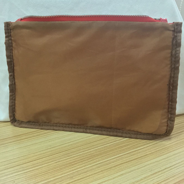 Leather Cosmetic Zipper Bag With Cute Cat Logo Easy To Carry Space Saving