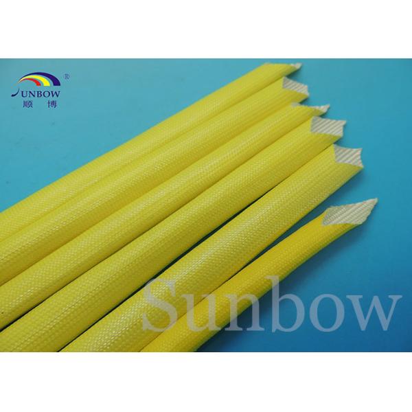 Flexible UL VW-1 Acrylic Coated Fiber Glass Sleeving / Sleeves for Insulation Wear Resistance