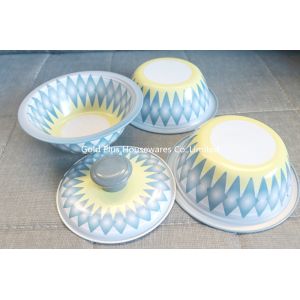 Kitchenware metal steel round shape food bowls set wholesale stainless steel