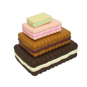 20cm High Temperature PP Stuffed Cake Shaped Latex Pet Toys