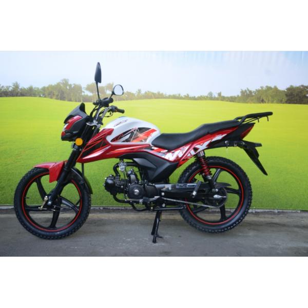 Buy 110cc Sport 12L Fuel Tank Matte Black Street Bike With Footrest Front Bumper at wholesale prices