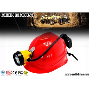 15000 Lux Led Miners Cap Lamp , 6.8AH Customized Semi - Corded Led Mining Lamp