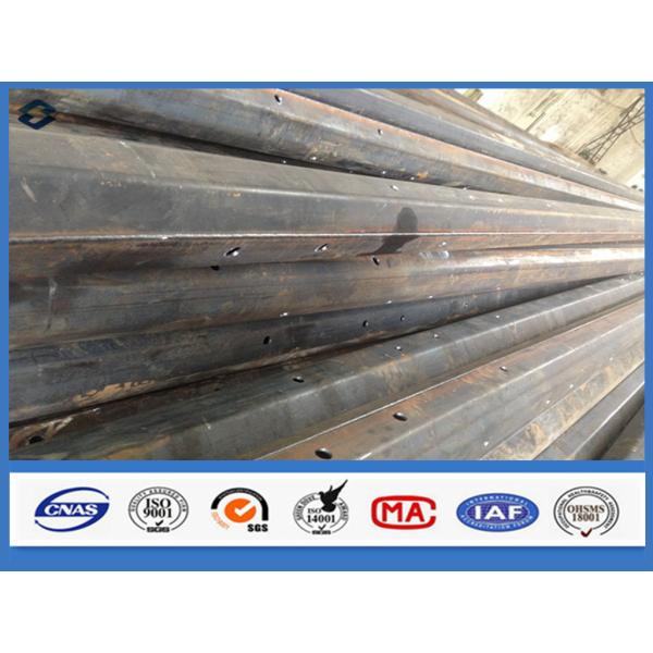 Polygonal galvanized tubular steel power pole , metal telephone pole Diameter As