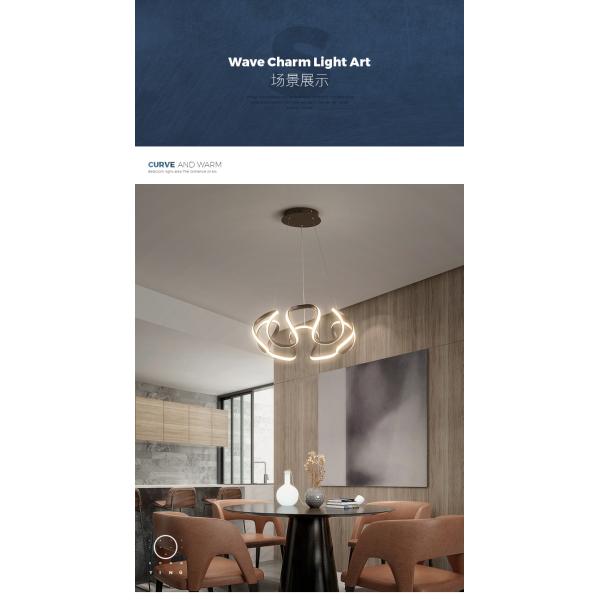 Modern simple curve Art Chandelier Restaurant Restaurant Bar