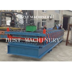 China Metal Roof Panel Roll Forming Machine Two Layer 4kw 3kw Power Blue Color on sale
