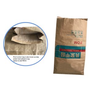 20kg 25kg Flour Starch Multiwall Paper Bags With Pinch Bottom
