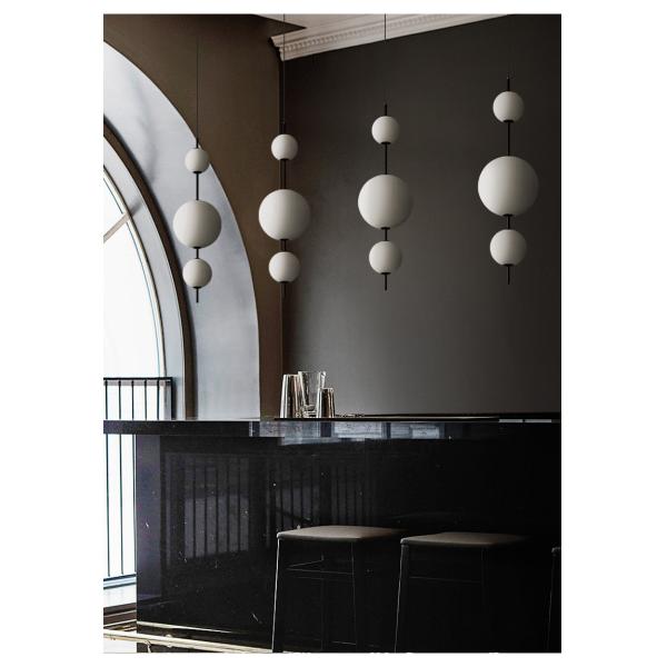 Modern Glass long Pendant Lamps Restaurant Cafe Bar Bedroom Kitchen Beads Pendant lamp(WH-GP-140)