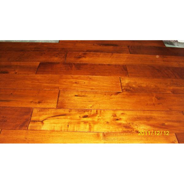 Buy Maple Solid Flooring handscraped and Distressed Surface at wholesale prices