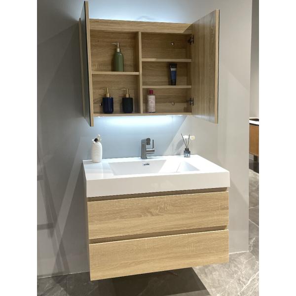 Drawer Slides Hardware High End Custom Bathroom Vanity Set with MR-MDF Carcase Material