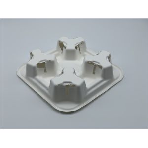 Compostable 4 Cups 13.5g Paper Cup Carrier