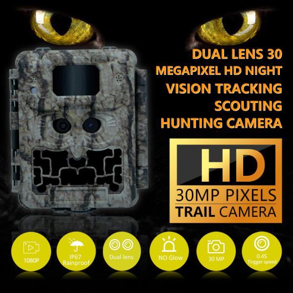 Infrared Hunting Camera with 30MP Photo and 1080P Video Capability PIR Function