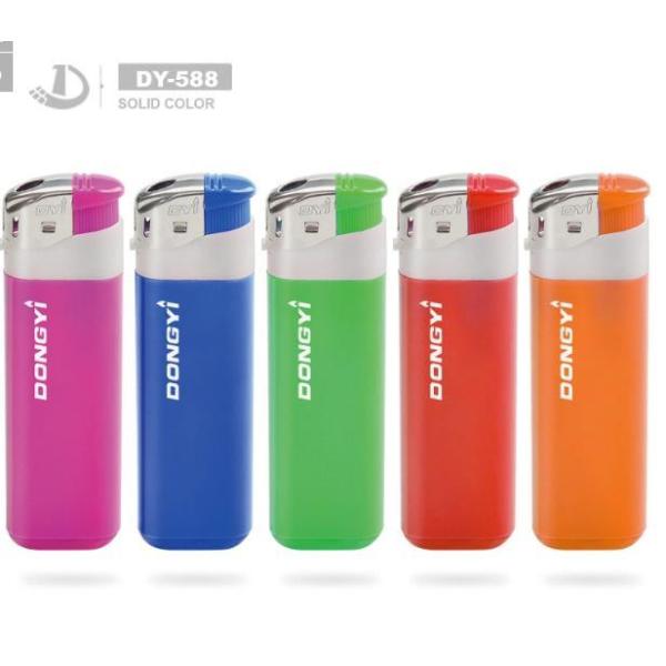 Dy-588 Disposable Electric Sollid Color Lighter Customized Request for Cigarette