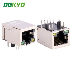 RJ45 Single Port Jack With 10/100BASE Transformer Integrated Ethernet Connector