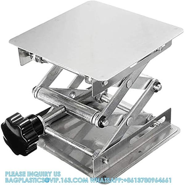 Quality Stainless Steel Lifting Table Manual Control Laboratory Use Lifting Table Jack Desktop Elevator Laboratory Scissor for sale
