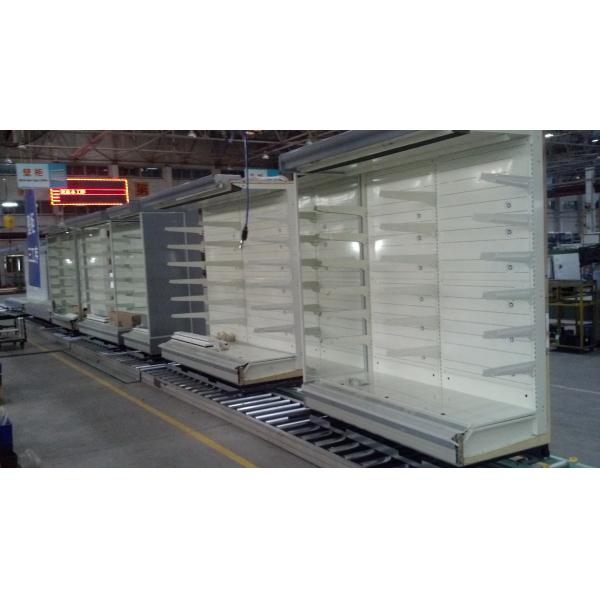 Vertical Refrigerated Food Display Cabinets Supermarket Refrigeration Equipment For R404A