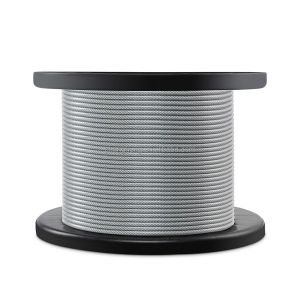 Tolerance ±1% PVC Coated Steel Wire Rope 1/8-3/16 7x7 Red Yellow Green Blue White 10000ft Color Vinyl Coated Cable