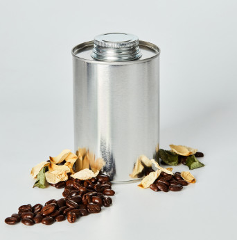 Buy Cylindrical Empty Tin Containers For Coffee Storage at wholesale prices