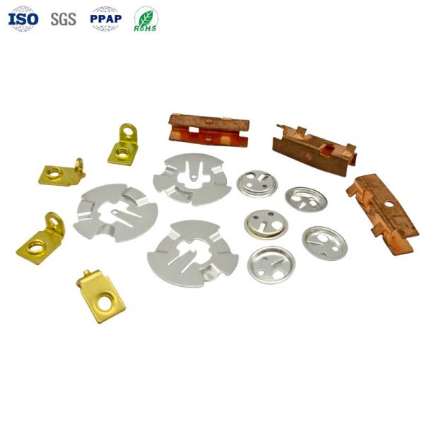 Buy Precision Custom Metal Stamping Parts 0.02mm Tolerance AG-Plated at wholesale prices