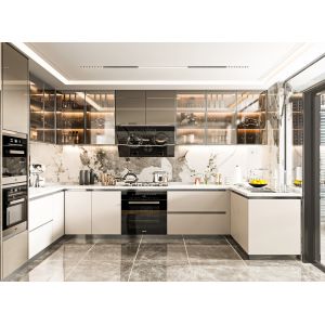 Custom Modular Kitchen Cabinets with Modern Finishes